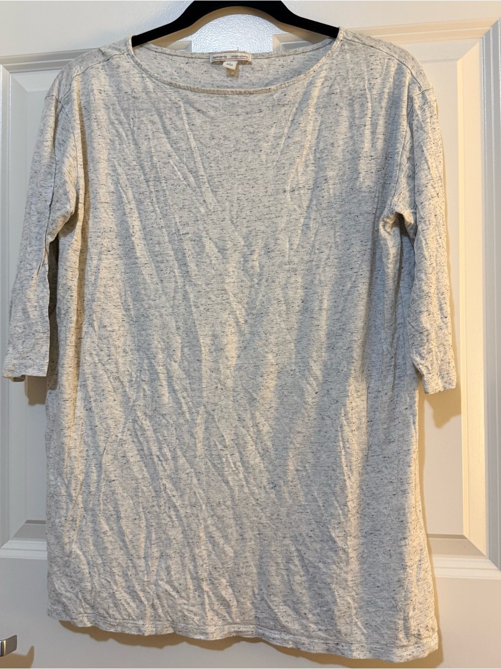 Gap Maternity Oatmeal Heather Super Soft 3/4 Sleeve Tee Women’s Small Loungewear